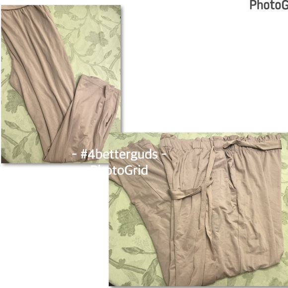 New FashionNova Finders Keepers Tie Waist Cropped Pants Coco Tan Size 1X 14 16 - Picture 13 of 16